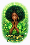 God Created A Craft UV Transfer - Green